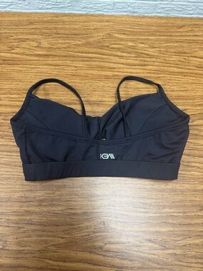 Black Light-Support Seamless Sports Bra with Thin Straps